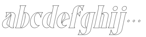 Aesthico Outline Italic FONT