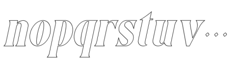 Aesthico Outline Italic Font LOWERCASE