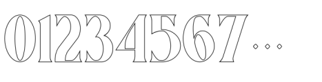 Aesthico Outline Font OTHER CHARS
