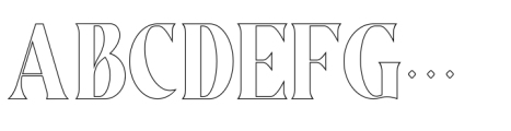 Aesthico Outline Font UPPERCASE