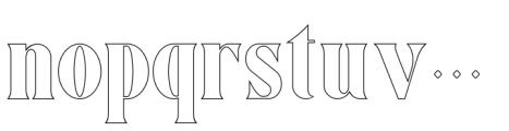 Aesthico Outline Font LOWERCASE