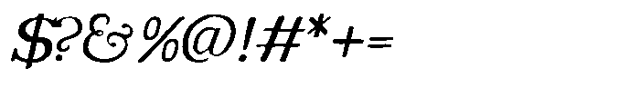 Aeterna Aeon Italic Font OTHER CHARS