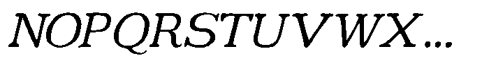 Aeterna Aeon Italic Font UPPERCASE
