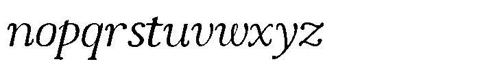 Aeterna Aeon Italic Font LOWERCASE