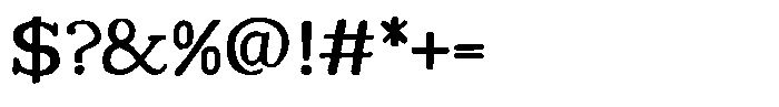 Aeterna Aeon Medium Font OTHER CHARS