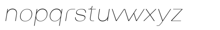 Aeternum Thin Italic Font LOWERCASE