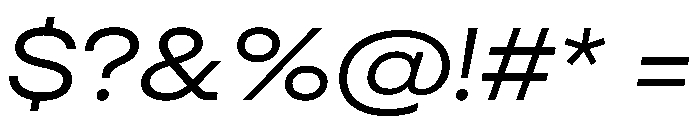 AeonikExtendedProVF RegularItalic Font OTHER CHARS