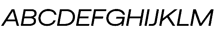 AeonikExtendedProVF RegularItalic Font UPPERCASE