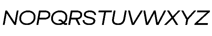 AeonikExtendedProVF RegularItalic Font UPPERCASE