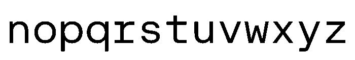 AeonikMonoProVF Regular Font LOWERCASE