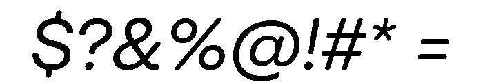 AeonikSoftProVF RegularItalic Font OTHER CHARS
