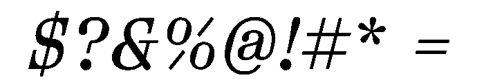Aether AItalic Font OTHER CHARS