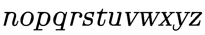 Aether AItalic Font LOWERCASE