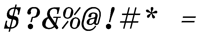 Aether AMonoItalic Font OTHER CHARS