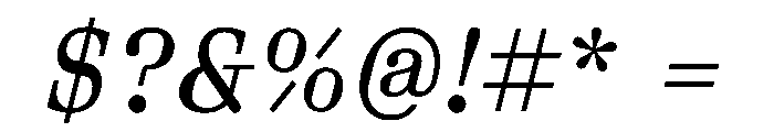 Aether BItalic Font OTHER CHARS