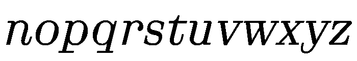 Aether BItalic Font LOWERCASE
