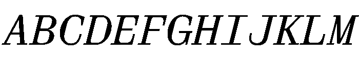 Aether BMonoItalic Font UPPERCASE