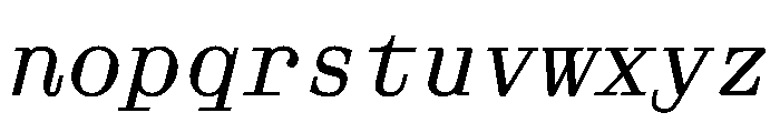 Aether BMonoItalic Font LOWERCASE