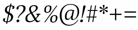 Aelita Italic Font OTHER CHARS