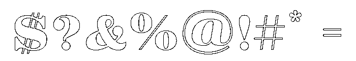 Aetna Outline Font OTHER CHARS