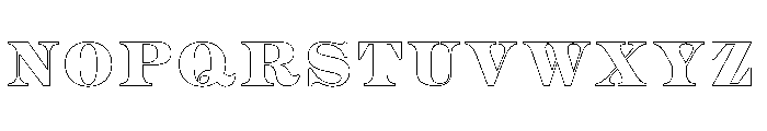 Aetna Outline Font LOWERCASE