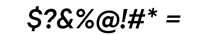 Calibre MediumItalic Font OTHER CHARS