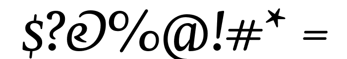 Feijoa MediumItalic Font OTHER CHARS