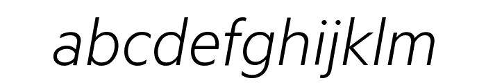 Metric LightItalic Font LOWERCASE