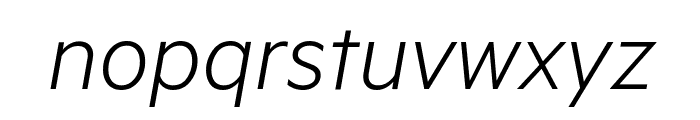 Metric LightItalic Font LOWERCASE