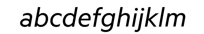 Metric RegularItalic Font LOWERCASE