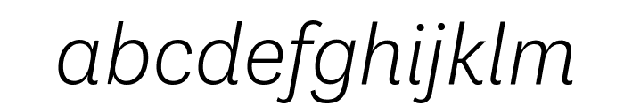 National LightItalic Font LOWERCASE