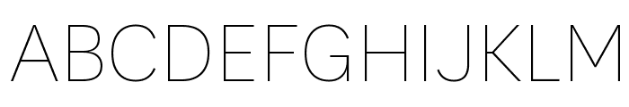 National Thin Font UPPERCASE
