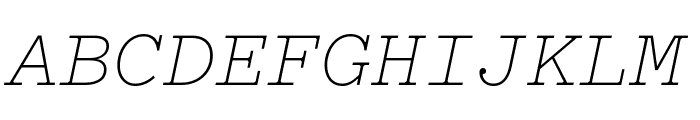 Pitch LightItalic Font UPPERCASE