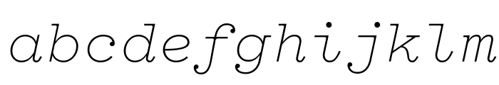 Pitch LightItalic Font LOWERCASE