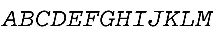 Pitch MediumItalic Font UPPERCASE
