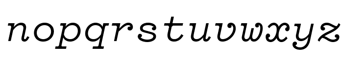 Pitch MediumItalic Font LOWERCASE