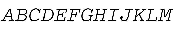 Pitch RegularItalic Font UPPERCASE