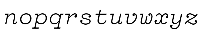 Pitch RegularItalic Font LOWERCASE