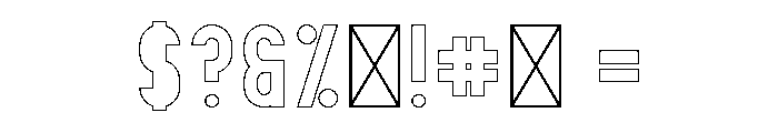 Afterclap Outline Font OTHER CHARS