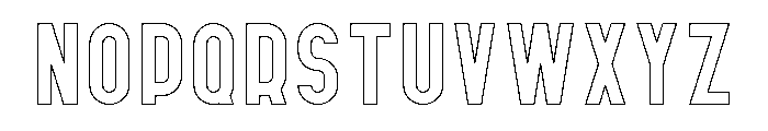 Afterclap Outline Font UPPERCASE