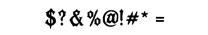Afterdark Font OTHER CHARS