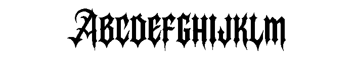 Afterdark Font UPPERCASE