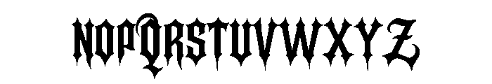 Afterdark Font UPPERCASE