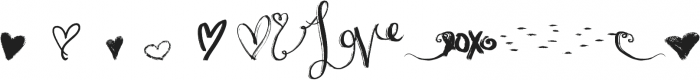 Affectionate Extras otf (400) Font UPPERCASE