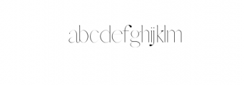 Afrah-Thin.otf Font LOWERCASE