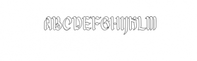 Afterkilly Line.otf Font UPPERCASE