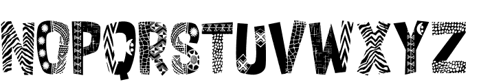 African Style Font UPPERCASE