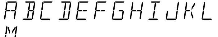 AF-LED14 Seg-1 Regular Font UPPERCASE