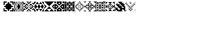 African Pattern 03 Zulu Font UPPERCASE
