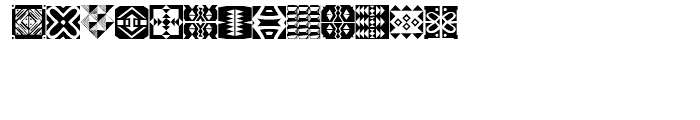 African Pattern 03 Zulu Font LOWERCASE